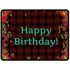 Happy Birthday! Double Sided Fleece Blanket (large)  by Nexatart