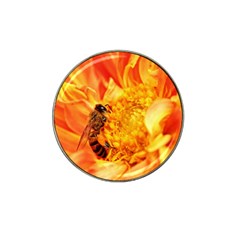 Honey Bee Takes Nectar Hat Clip Ball Marker (4 Pack) by Nexatart