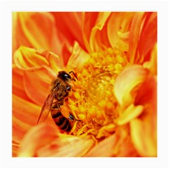 Honey Bee Takes Nectar Medium Glasses Cloth by Nexatart