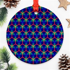 Honeycomb Fractal Art Ornament (round) by Nexatart