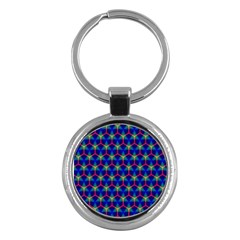 Honeycomb Fractal Art Key Chains (round) 