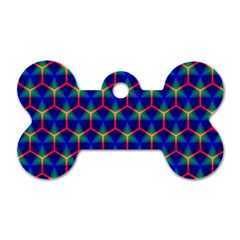 Honeycomb Fractal Art Dog Tag Bone (one Side) by Nexatart