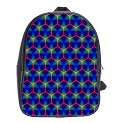 Honeycomb Fractal Art School Bags(large)  by Nexatart