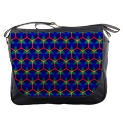 Honeycomb Fractal Art Messenger Bags by Nexatart