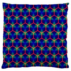 Honeycomb Fractal Art Large Cushion Case (one Side) by Nexatart