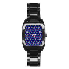 Honeycomb Fractal Art Stainless Steel Barrel Watch by Nexatart