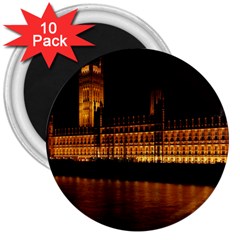 Houses Of Parliament 3  Magnets (10 Pack)  by Nexatart