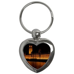 Houses Of Parliament Key Chains (heart)  by Nexatart