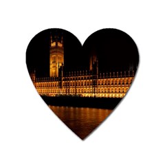 Houses Of Parliament Heart Magnet by Nexatart