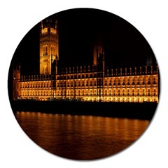 Houses Of Parliament Magnet 5  (round) by Nexatart