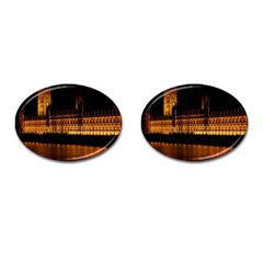 Houses Of Parliament Cufflinks (oval) by Nexatart