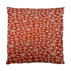 Holiday Snow Snowflakes Red Standard Cushion Case (two Sides) by Nexatart