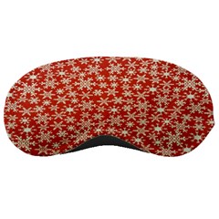 Holiday Snow Snowflakes Red Sleeping Masks by Nexatart