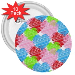 Holidays Occasions Valentine 3  Buttons (10 Pack)  by Nexatart