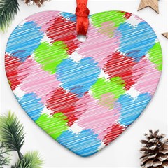 Holidays Occasions Valentine Heart Ornament (two Sides) by Nexatart