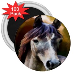 Horse Horse Portrait Animal 3  Magnets (100 Pack) by Nexatart