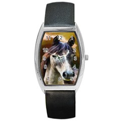 Horse Horse Portrait Animal Barrel Style Metal Watch by Nexatart