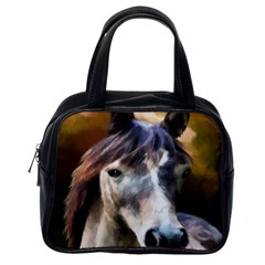 Horse Horse Portrait Animal Classic Handbags (one Side) by Nexatart