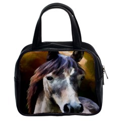 Horse Horse Portrait Animal Classic Handbags (2 Sides) by Nexatart