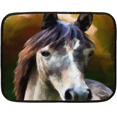 Horse Horse Portrait Animal Double Sided Fleece Blanket (mini)  by Nexatart