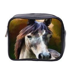 Horse Horse Portrait Animal Mini Toiletries Bag 2-side by Nexatart