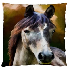 Horse Horse Portrait Animal Large Cushion Case (one Side) by Nexatart