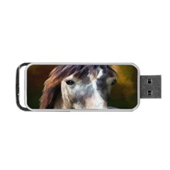 Horse Horse Portrait Animal Portable Usb Flash (one Side) by Nexatart