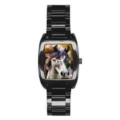 Horse Horse Portrait Animal Stainless Steel Barrel Watch by Nexatart