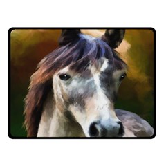 Horse Horse Portrait Animal Double Sided Fleece Blanket (small)  by Nexatart