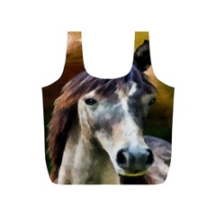 Horse Horse Portrait Animal Full Print Recycle Bags (s)  by Nexatart