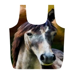 Horse Horse Portrait Animal Full Print Recycle Bags (l)  by Nexatart