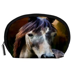 Horse Horse Portrait Animal Accessory Pouches (large)  by Nexatart