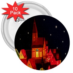 Market Christmas Light 3  Buttons (10 Pack)  by Nexatart