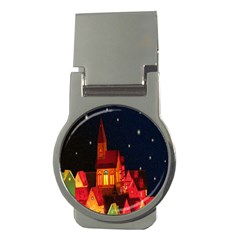 Market Christmas Light Money Clips (round)  by Nexatart