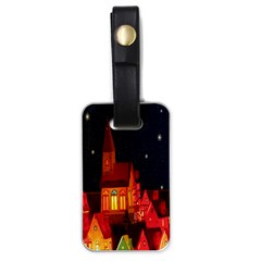 Market Christmas Light Luggage Tags (one Side)  by Nexatart