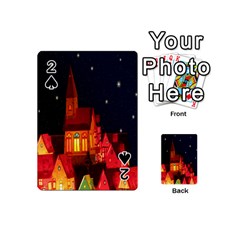 Market Christmas Light Playing Cards 54 (mini)  by Nexatart