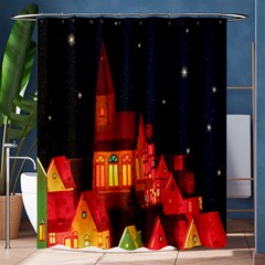 Market Christmas Light Shower Curtain 60  X 72  (medium)  by Nexatart