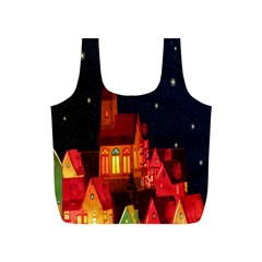 Market Christmas Light Full Print Recycle Bags (s)  by Nexatart