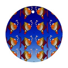 Illustration Fish Pattern Ornament (round)