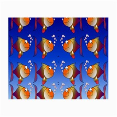 Illustration Fish Pattern Small Glasses Cloth by Nexatart