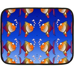 Illustration Fish Pattern Fleece Blanket (mini)