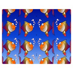 Illustration Fish Pattern Double Sided Flano Blanket (medium) 