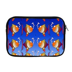 Illustration Fish Pattern Apple Macbook Pro 17  Zipper Case by Nexatart