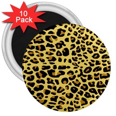 Jaguar Fur 3  Magnets (10 Pack)  by Nexatart