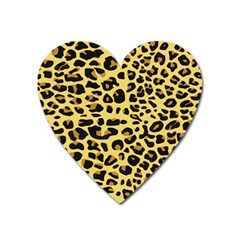 Jaguar Fur Heart Magnet by Nexatart