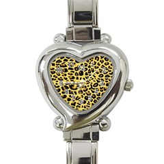 Jaguar Fur Heart Italian Charm Watch by Nexatart