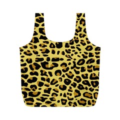 Jaguar Fur Full Print Recycle Bags (m)  by Nexatart