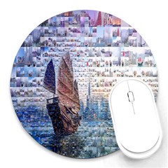 Hong Kong Travel Round Mousepads by Nexatart