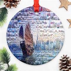 Hong Kong Travel Ornament (round)