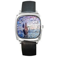 Hong Kong Travel Square Metal Watch by Nexatart